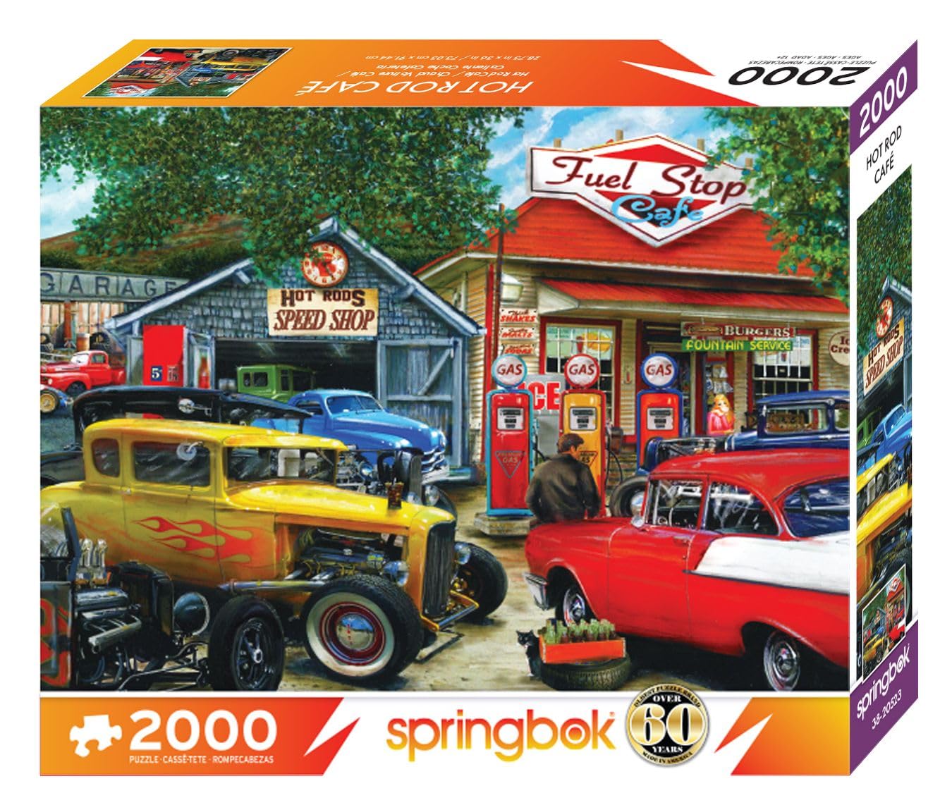 Amazon.com: Springbok's Hot Rod Cafe 2000 Piece Puzzle for Adults